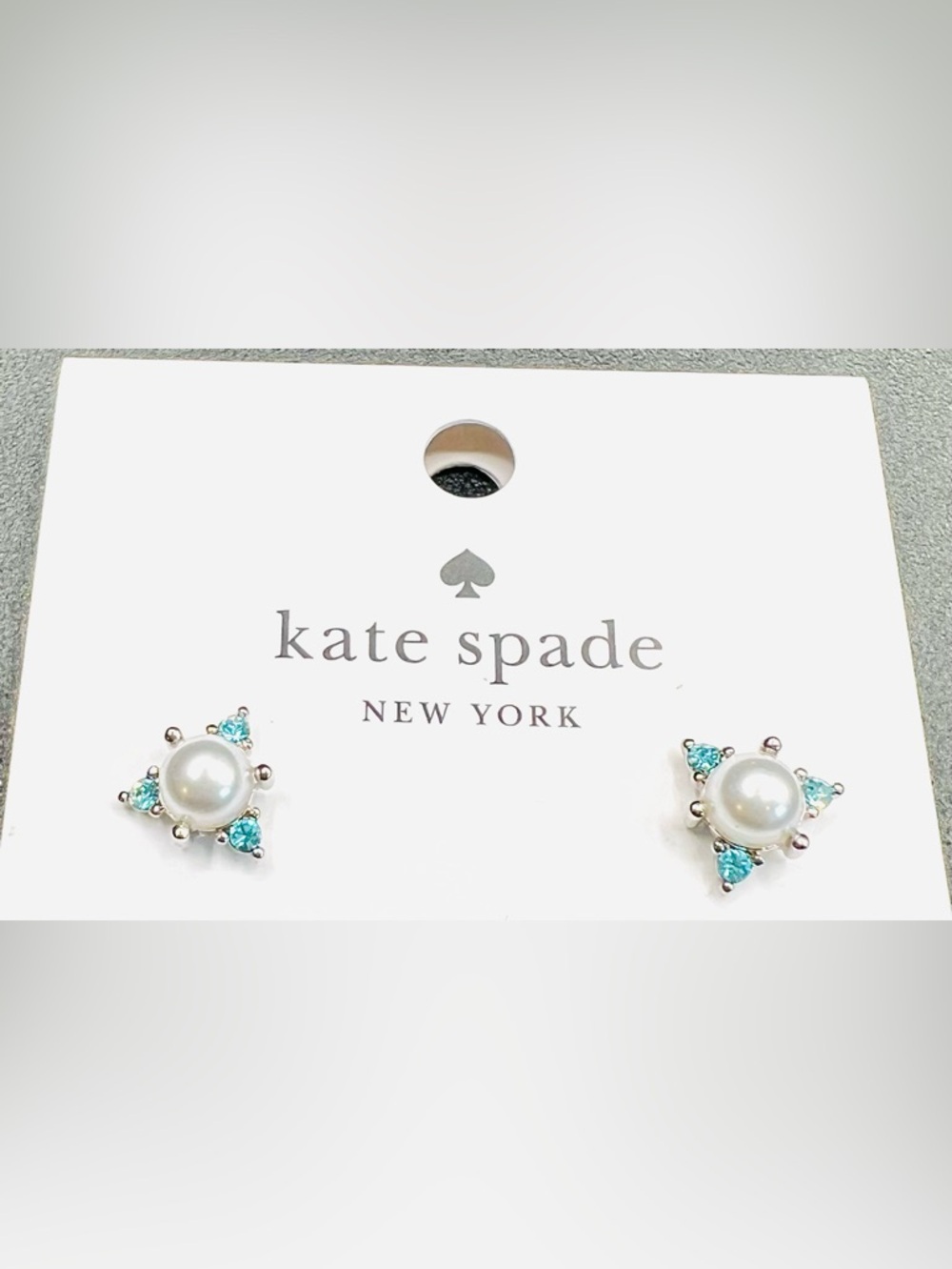 kate spade You're A Gem Triangle Stud Earrings in Blue - NWT